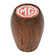 POMMEAU DE LEVIER DE VITESSES BOIS MG (ROUGE/CHROME)
