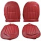 HOUSSE DE SIEGE SPRIGET 1962-1966 (SKAI) ROUGE PASSEPOIL ROUGE