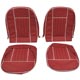 HOUSSE DE SIEGE SPRIGET 1966-1968 (SKAI) ROUGE PASSEPOIL BLANC