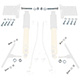 AMORTISSEUR MGB/MGC/MGA CONVERSION TELESCOPIQUE SPAX (KIT) AVANT (VISSERIE)