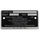 PLAQUE CHASSIS N° DE COMMISSION SPIT MK4