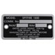 PLAQUE CHASSIS N° DE COMMISSION SPIT 1500