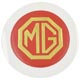 PORTE-VIGNETTE TAX DISC HOLDER (AUTOCOLLANT) "MG" ROUGE/OR