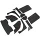PACK GARNITURES INTERIEURES TR4A-TR5 (NOIR PASSEPOIL ROUGE)