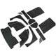PACK GARNITURES INTERIEURES TR4A-TR5 (NOIR PASSEPOIL BLANC)