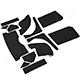 PACK GARNITURE INTERIEUR TR6 1970-1973 (SKAI/GRAIN FIN) NOIR
