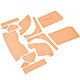 PACK GARNITURE INTERIEUR TR6 1970-1973 (SKAI/GRAIN FIN) LIGHT TAN