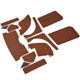 PACK GARNITURE INTERIEUR TR6 1970-1973 (SKAI/GRAIN FIN) NEW TAN