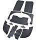 PACK GARNITURE INTERIEUR TR6 1970-1972 (SKAI/GROS GRAIN) NOIR