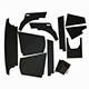 PACK GARNITURES INTERIEURES SPRIGET 1964-1966 (NOIR/NOIR)