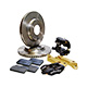 KIT DE CONVERSION DISQUES/ETRIERS MGB (4 PISTONS) VENTILES "WILWOOD"