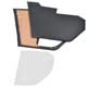 GARNITURE INTERIEURE AUSTIN-HEALEY (CAVE A PIED) BJ8 (NOIR)