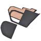 GARNITURE INTERIEURE AUSTIN-HEALEY (CAVE A PIED) BJ8 (NOIR)