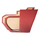 GARNITURE INTERIEURE AUSTIN-HEALEY (CAVE A PIED) BJ8 (ROUGE)