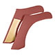 GARNITURE INTERIEURE AUSTIN-HEALEY (AILE ARRIERE) ROUGE (LA PAIRE)