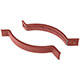 ETRIER DE MAINTIEN D'ARMATURE DE CAPOTE (ROUGE)