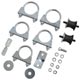 KIT DE MONTAGE D'ECHAPPEMENT GT6 DOUBLE SORTIE 2,5" (ROND)