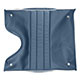 HOUSSE ACCOUDOIR CENTRAL AUSTIN-HEALEY (CUIR) BLEU PASSEPOIL BLANC
