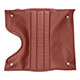 HOUSSE ACCOUDOIR CENTRAL AUSTIN-HEALEY (CUIR) ROUGE PASSEPOIL ROUGE