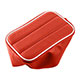HOUSSE ACCOUDOIR CENTRAL AUSTIN-HEALEY (CUIR) ROUGE PASSEPOIL BLANC