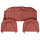 HOUSSE DE SIEGE AUSTIN-HEALEY (ROUGE/NOIR) ARRIERE 1957-1962 (CUIR)