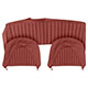 HOUSSE DE SIEGE AUSTIN-HEALEY (ROUGE/ROUGE) ARRIERE 1963-1968 (CUIR)