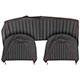 HOUSSE DE SIEGE AUSTIN-HEALEY (NOIR/ROUGE) ARRIERE 1963-1968 (CUIR)