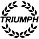AUTOCOLLANT DE CAPOT TR7 "TRIUMPH LAURIERS" (NOIR)