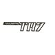 AUTOCOLLANT DE MALLE "TRIUMPH TR7" (NOIR)